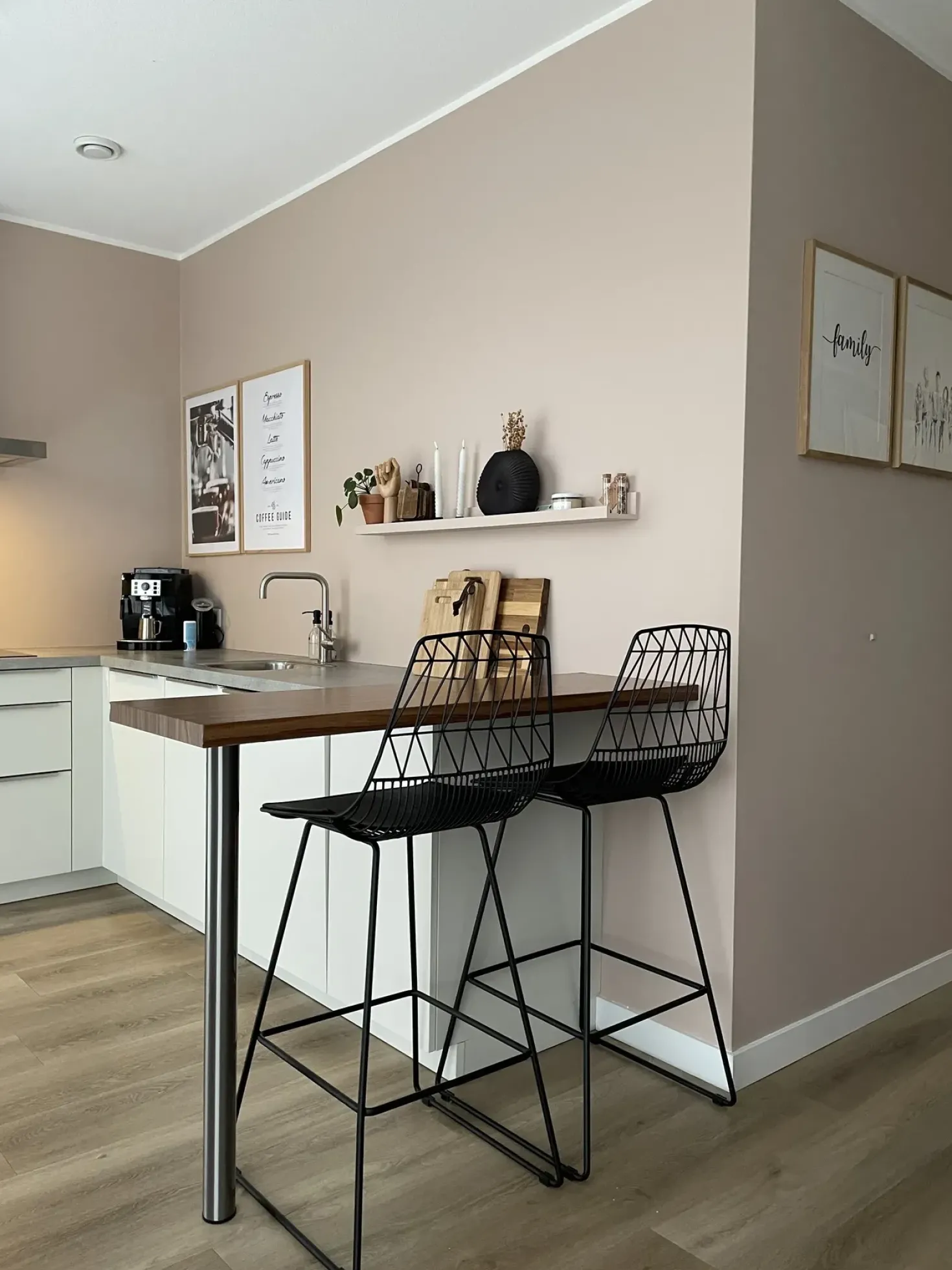 Set di 2 sedie alte PRESTON Metallo Nero