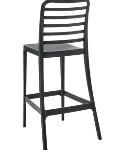 Outlet Beliani Set di 4 sedie alte SECEDA Materiale sintetico 2 in 1 Nero