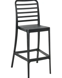 Outlet Beliani Set di 4 sedie alte SECEDA Materiale sintetico 2 in 1 Nero