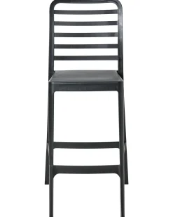 Outlet Beliani Set di 4 sedie alte SECEDA Materiale sintetico 2 in 1 Nero