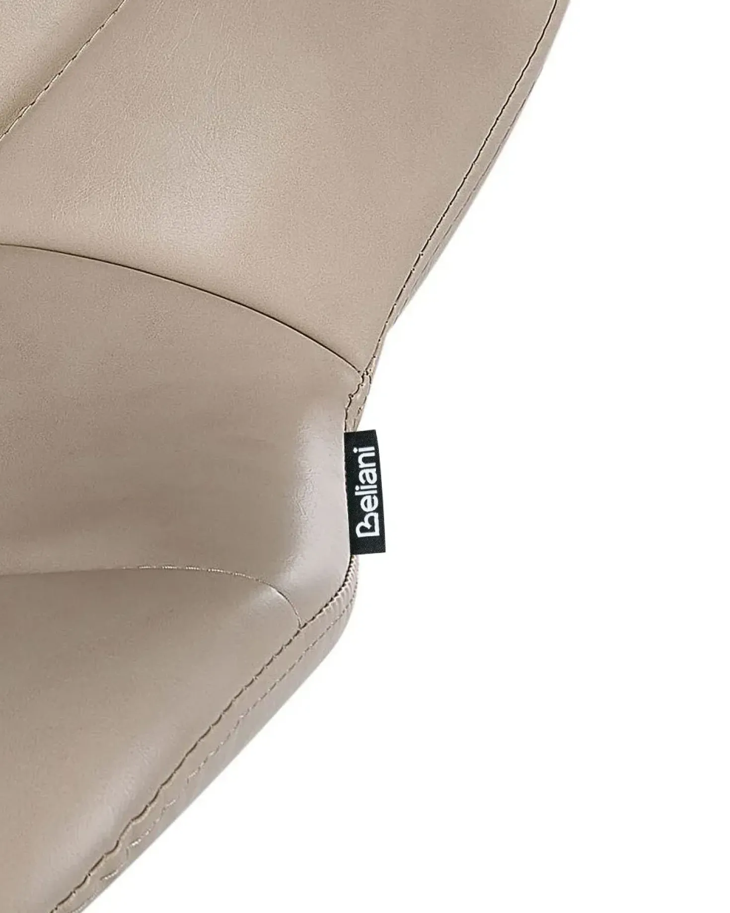 Set di 2 sedie alte VALETTA Pelle sintetica Beige chiaro