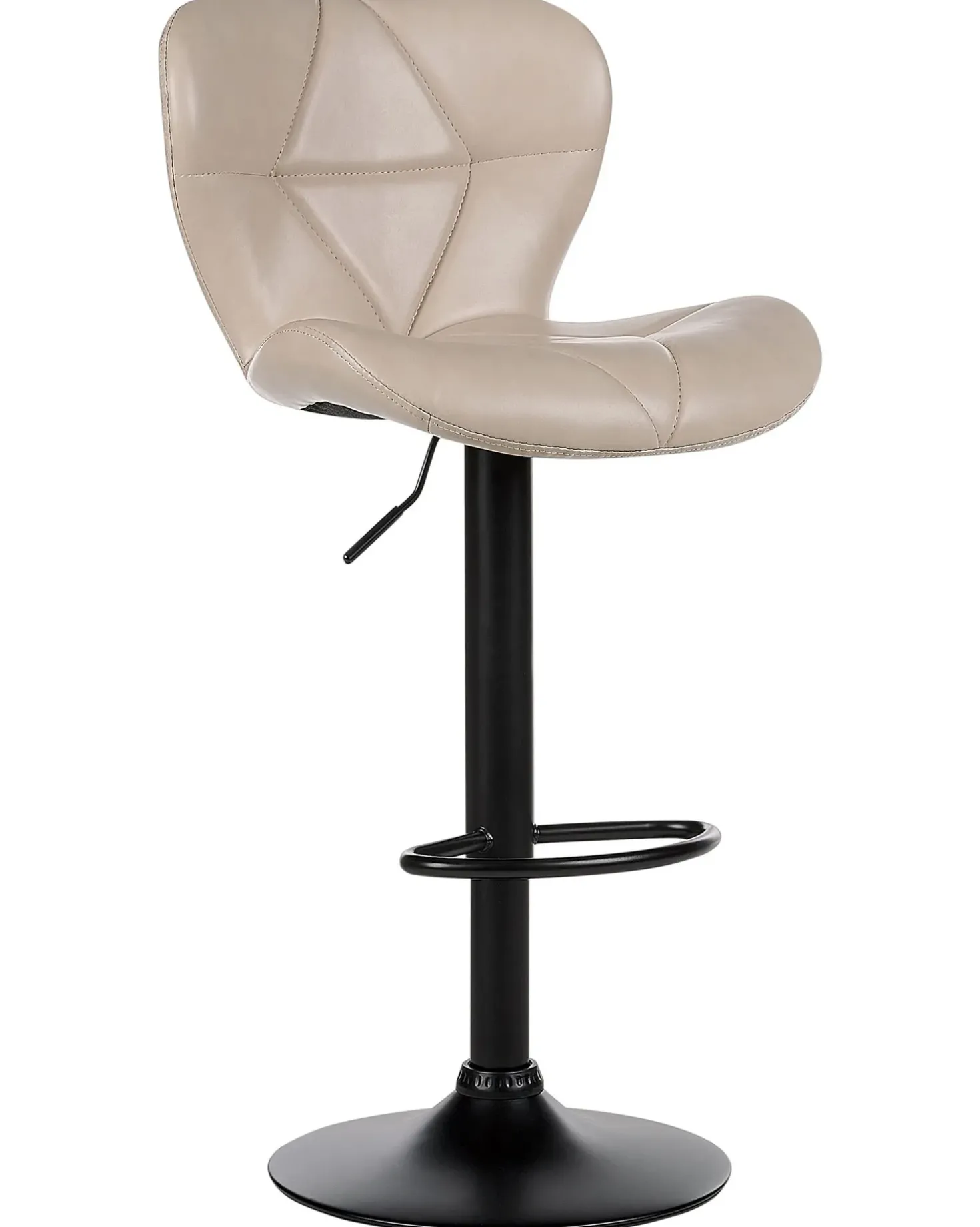Set di 2 sedie alte VALETTA Pelle sintetica Beige chiaro