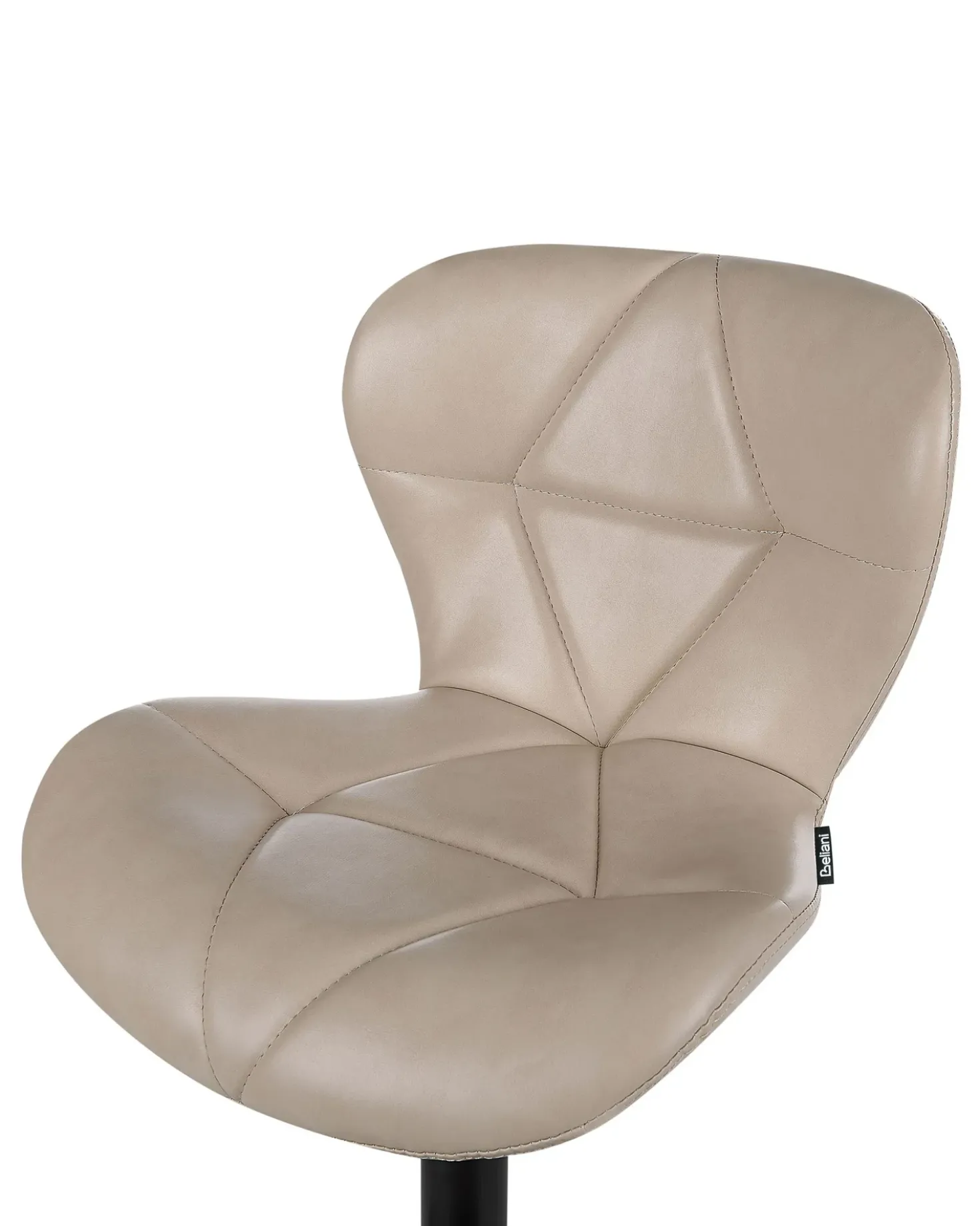 Set di 2 sedie alte VALETTA Pelle sintetica Beige chiaro