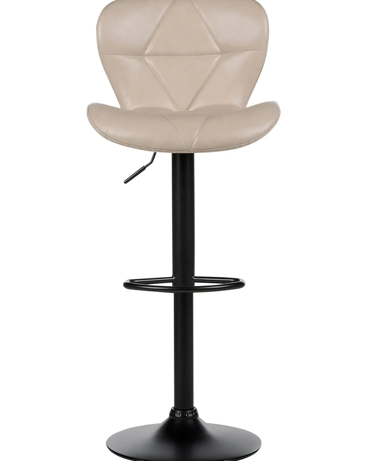 Set di 2 sedie alte VALETTA Pelle sintetica Beige chiaro