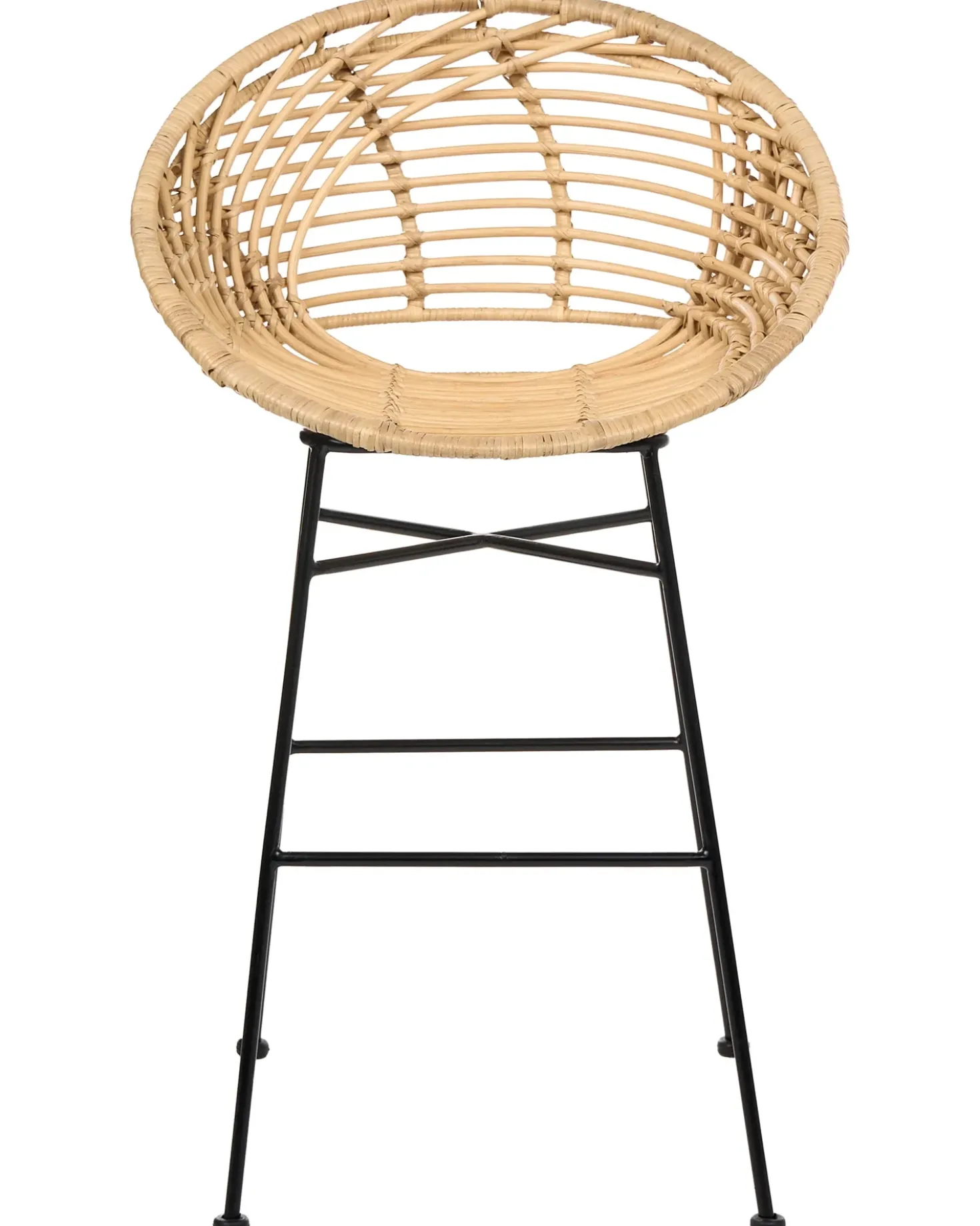 Set di 2 sedie alte WINDOM Rattan Naturale