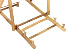 Sale Beliani Set di 2 sedie a sdraio pieghevoli ATRANI Bambù Beige chiaro Bianco Marrone