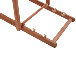 Discount Beliani Set di 2 sedie a sdraio pieghevoli AVELLINO con Tessuti di Ricambio Legno d'acacia Marrone scuro Bianco Marrone Multicolore