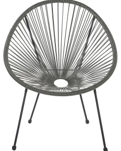 Hot Beliani ACAPULCO II Rattan sintetico (PE) Grigio scuro Grigio Nero