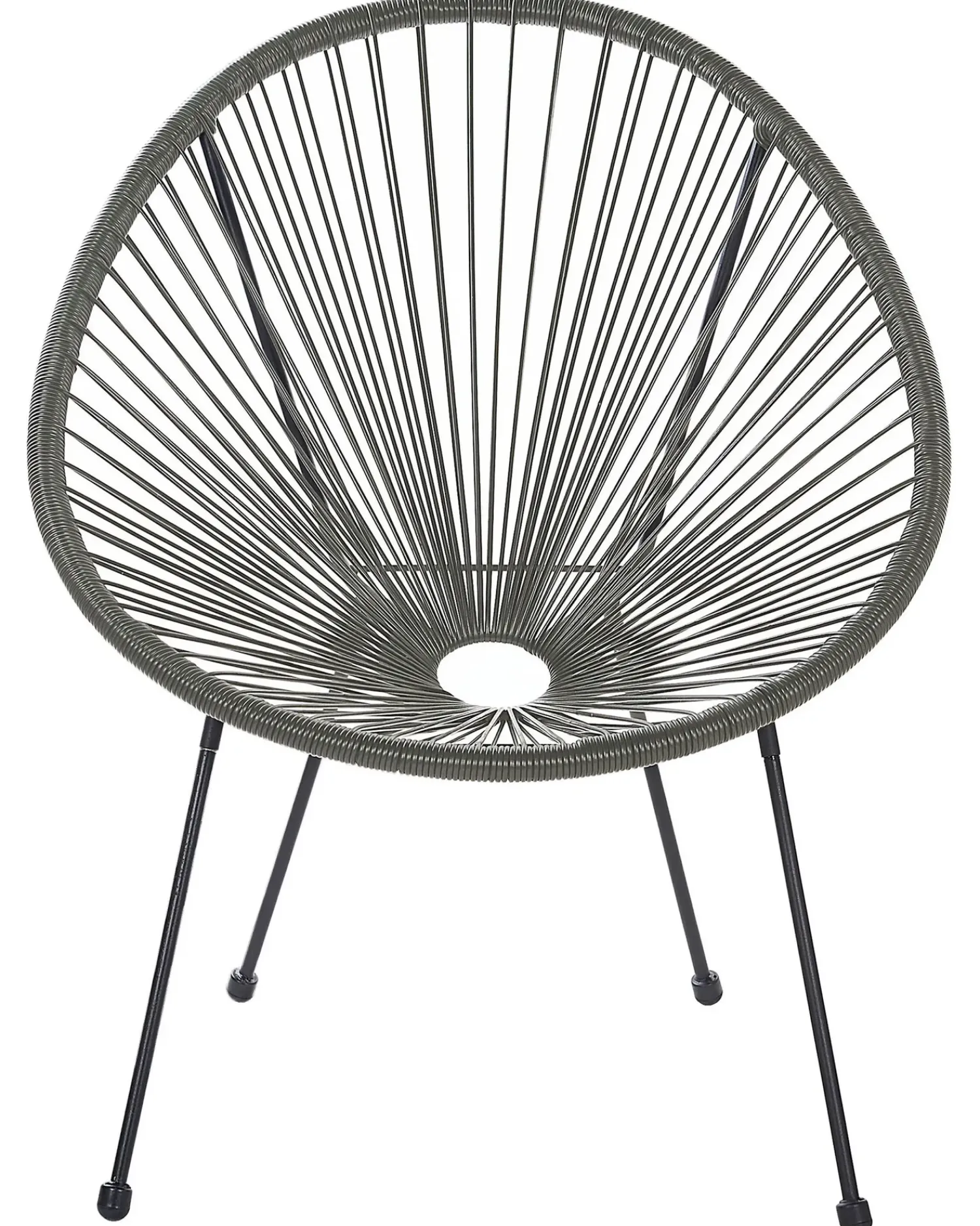Hot Beliani ACAPULCO II Rattan sintetico (PE) Grigio scuro Grigio Nero