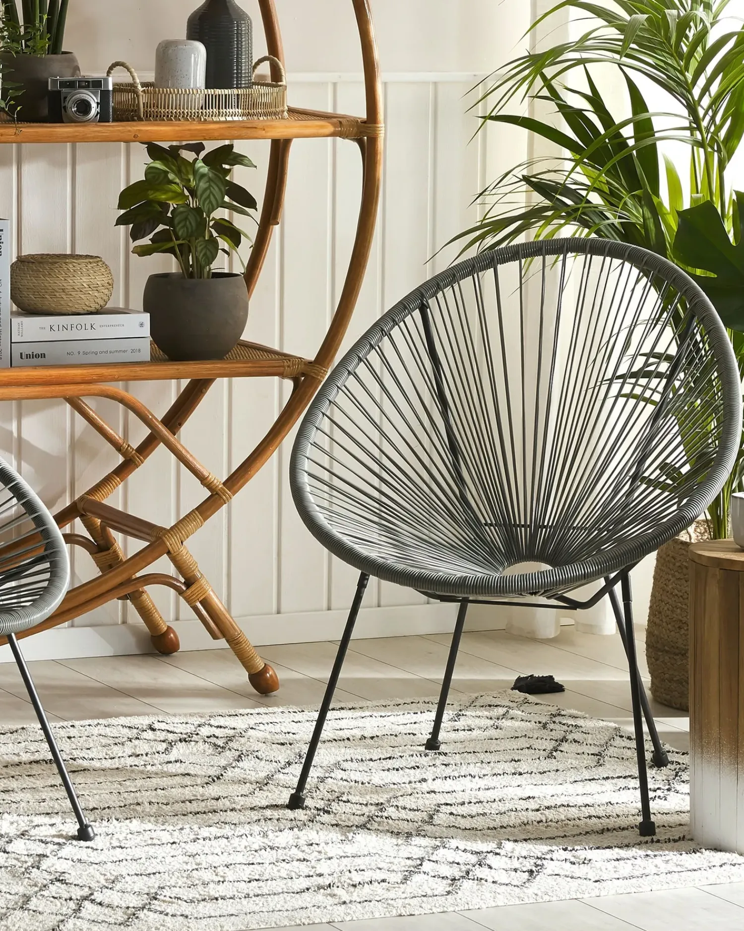 Hot Beliani ACAPULCO II Rattan sintetico (PE) Grigio scuro Grigio Nero