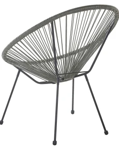Hot Beliani ACAPULCO II Rattan sintetico (PE) Grigio scuro Grigio Nero