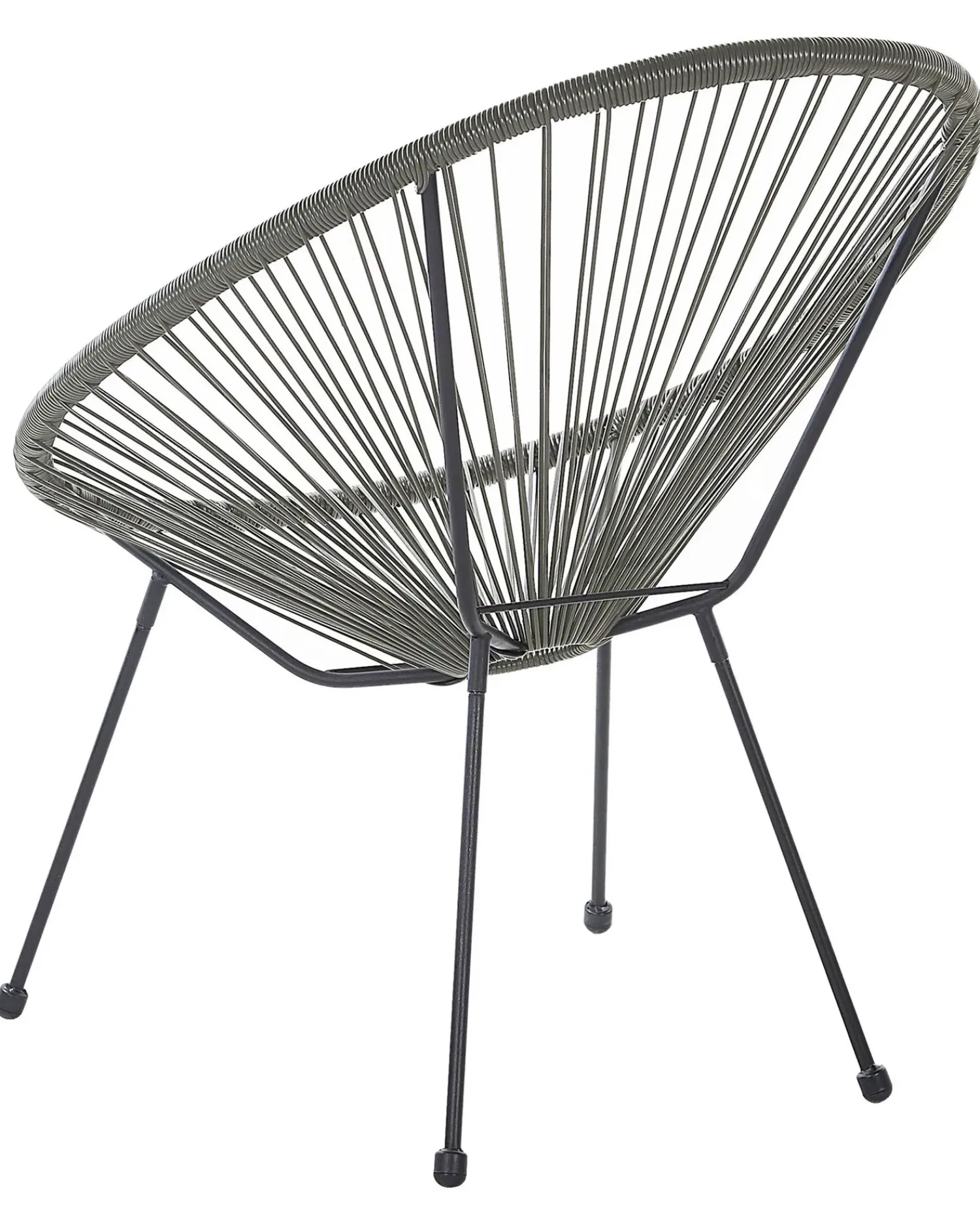 Hot Beliani ACAPULCO II Rattan sintetico (PE) Grigio scuro Grigio Nero
