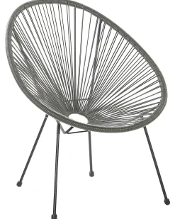 Hot Beliani ACAPULCO II Rattan sintetico (PE) Grigio scuro Grigio Nero