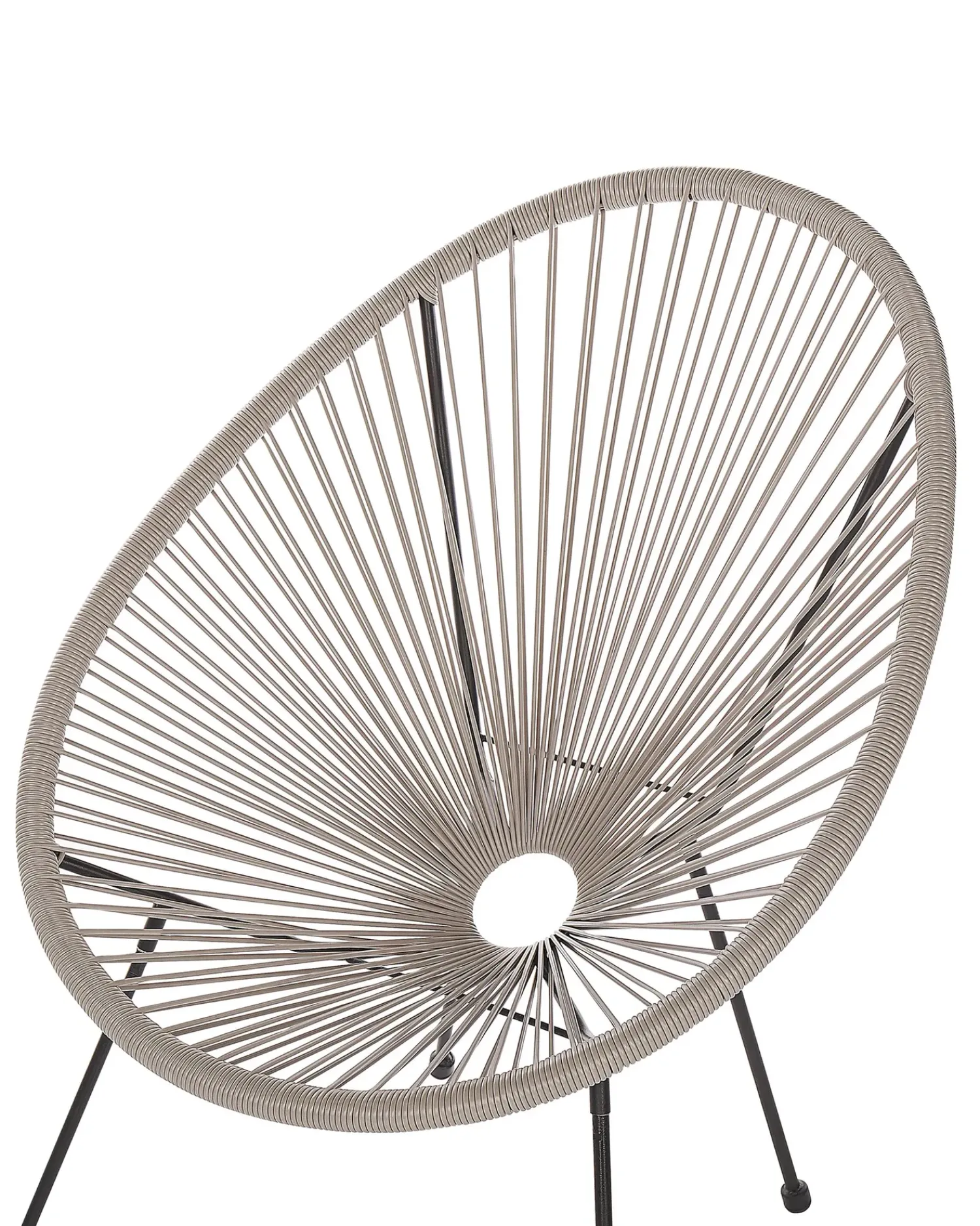 Outlet Beliani ACAPULCO II Rattan sintetico (PE) Grigio chiaro Grigio Nero
