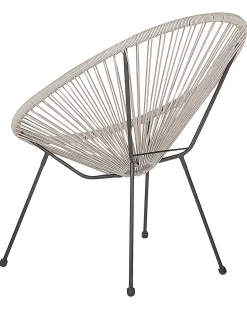 Outlet Beliani ACAPULCO II Rattan sintetico (PE) Grigio chiaro Grigio Nero