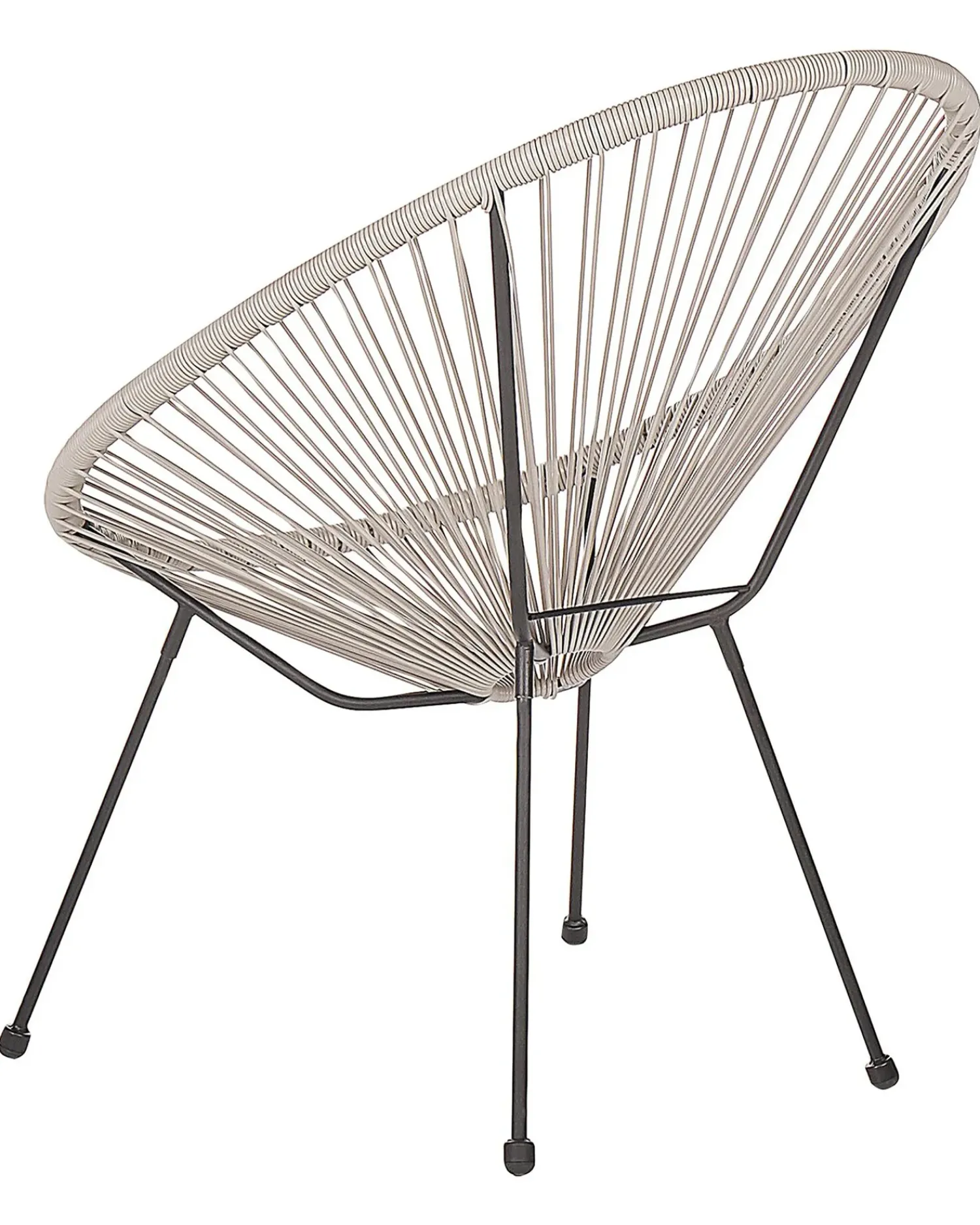 Outlet Beliani ACAPULCO II Rattan sintetico (PE) Grigio chiaro Grigio Nero