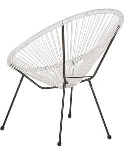 Hot Beliani ACAPULCO II Rattan sintetico (PE) Bianco Bianco Nero