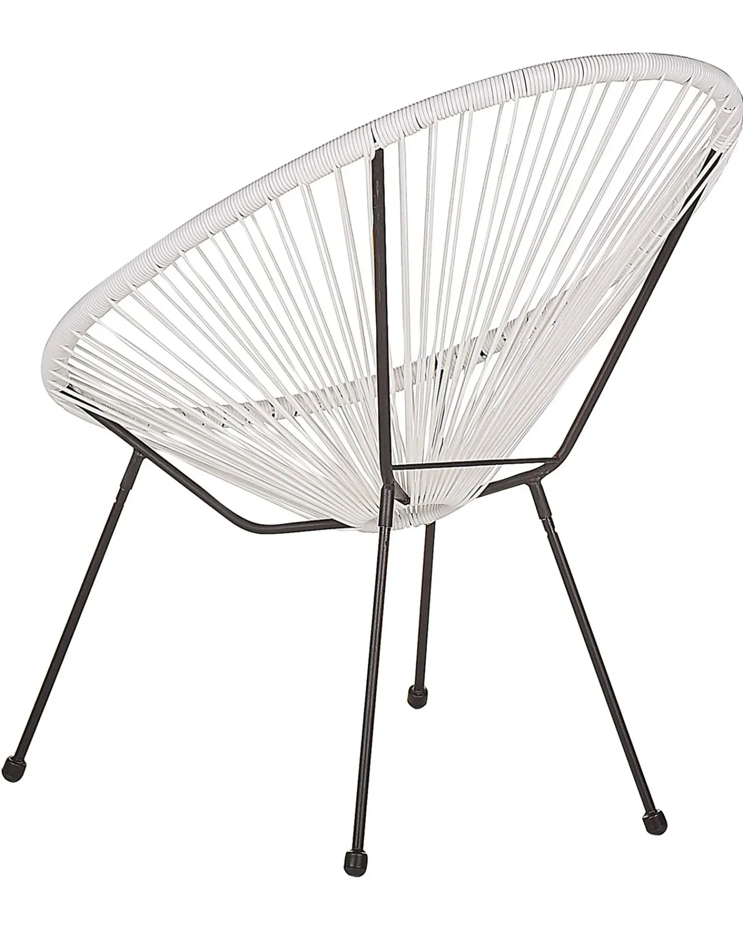 Hot Beliani ACAPULCO II Rattan sintetico (PE) Bianco Bianco Nero