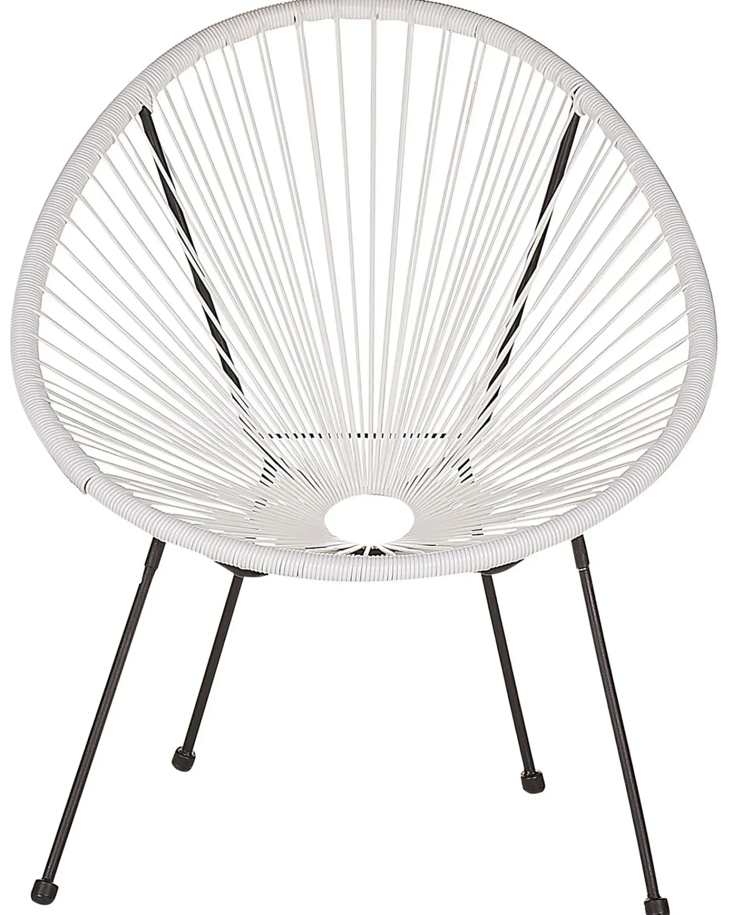 Hot Beliani ACAPULCO II Rattan sintetico (PE) Bianco Bianco Nero