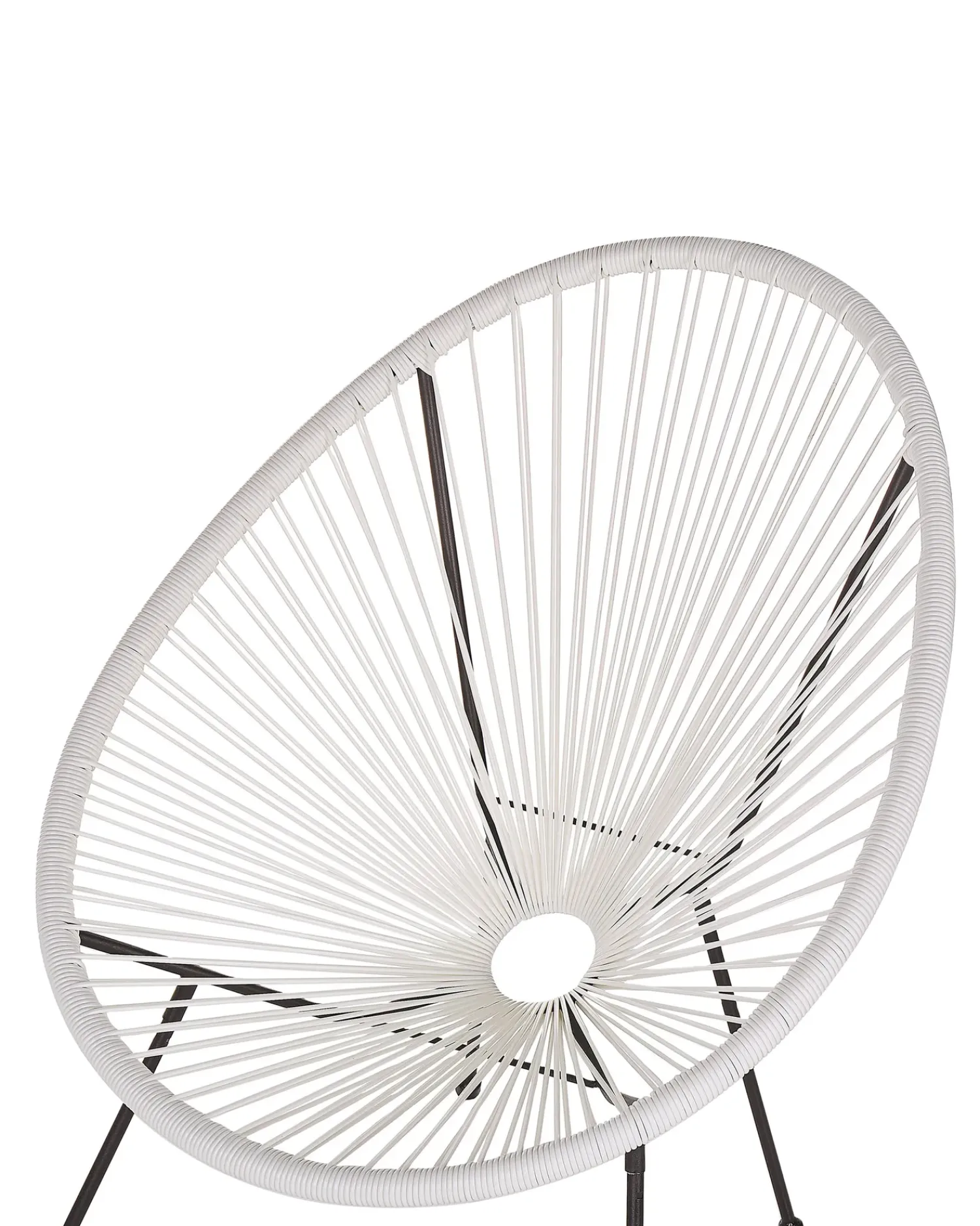 Hot Beliani ACAPULCO II Rattan sintetico (PE) Bianco Bianco Nero