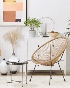 New Beliani ACAPULCO II Rattan sintetico (PE) Naturale Marrone Nero