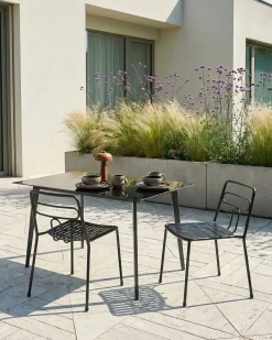 Hot Beliani Set di 2 sedie da giardino AGEROLA Metallo Nero