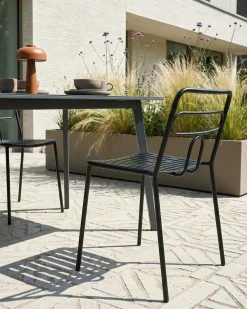 Hot Beliani Set di 2 sedie da giardino AGEROLA Metallo Nero