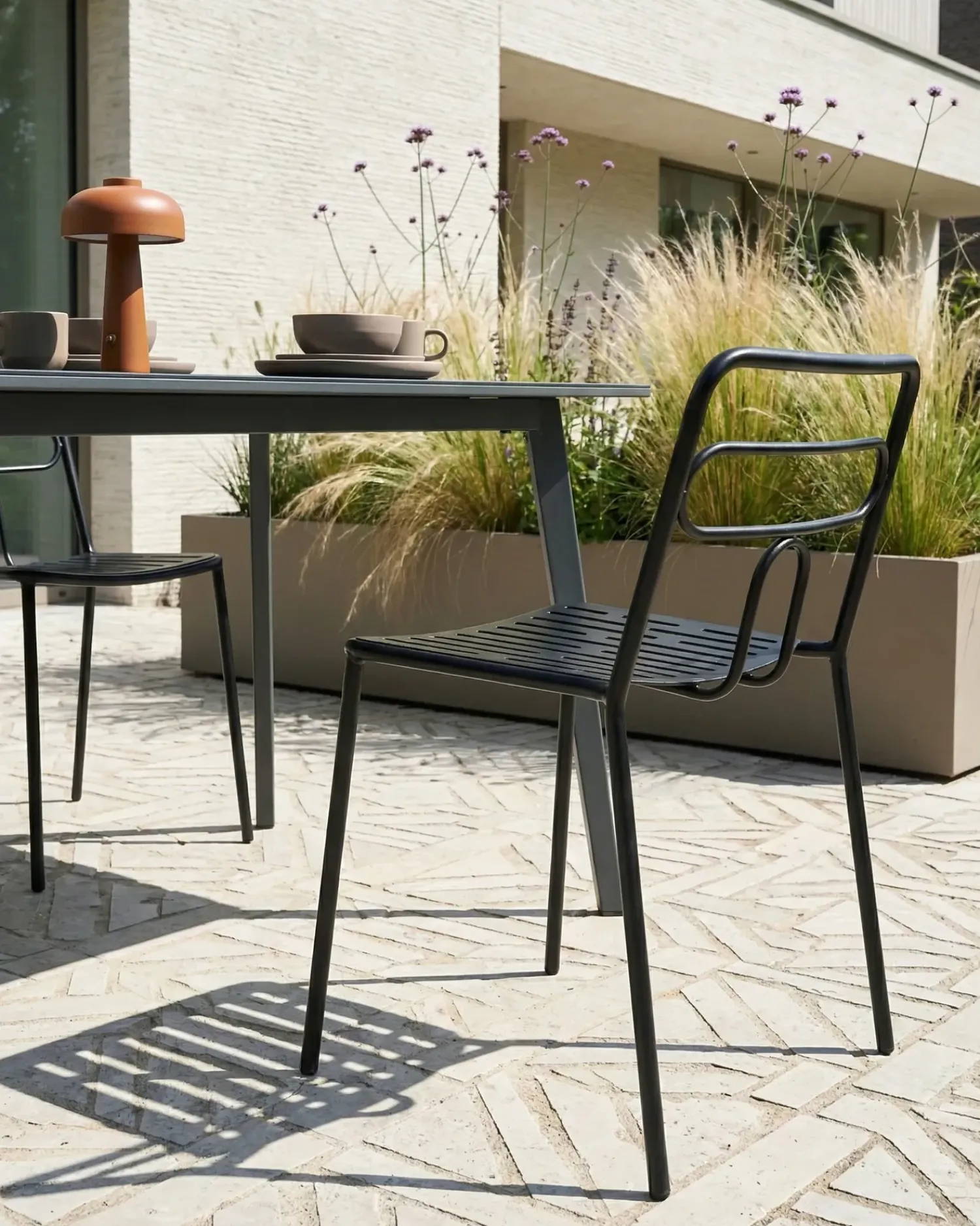Hot Beliani Set di 2 sedie da giardino AGEROLA Metallo Nero