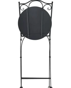 Hot Beliani AGGIUS Pieghevole Metallo Nero Blu Nero