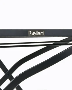 Hot Beliani AGGIUS Pieghevole Metallo Nero Blu Nero