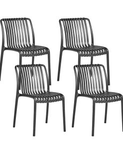 Clearance Beliani Set di 4 sedie da giardino ARICCIA Nero