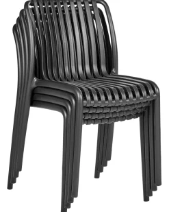 Clearance Beliani Set di 4 sedie da giardino ARICCIA Nero