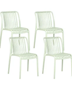 Outlet Beliani Set di 4 sedie da giardino ARICCIA chiaro Verde
