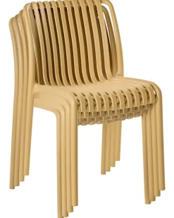 Sale Beliani Set di 4 sedie da giardino ARICCIA Senape Giallo