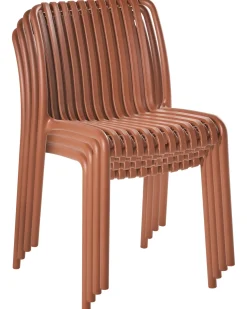 Sale Beliani Set di 4 sedie da giardino ARICCIA chiaro Rosso
