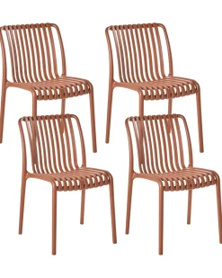 Sale Beliani Set di 4 sedie da giardino ARICCIA chiaro Rosso