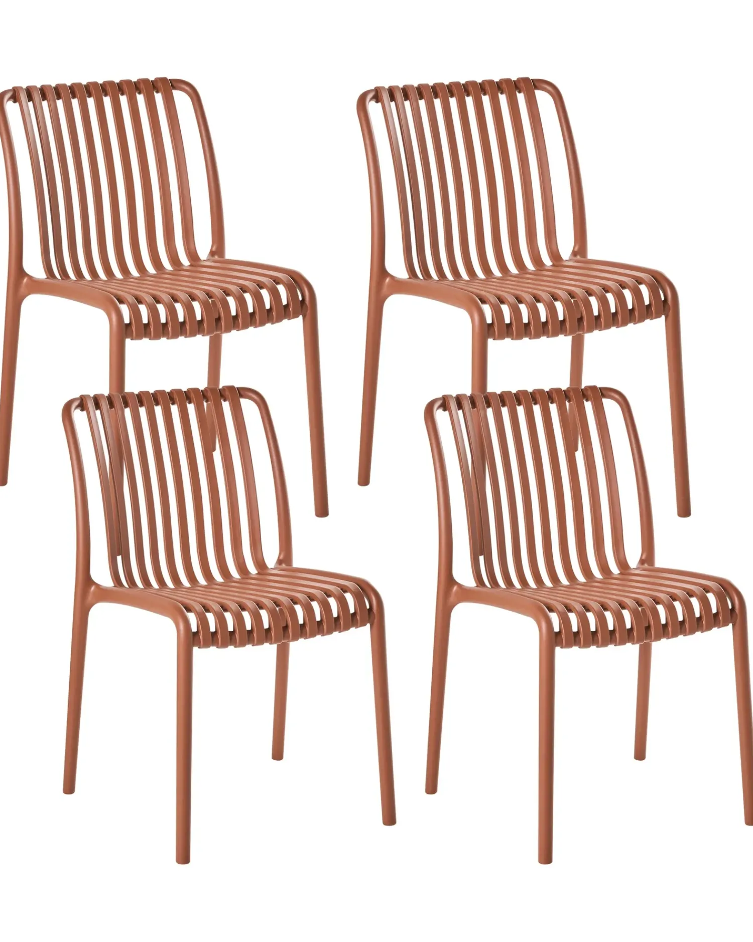 Sale Beliani Set di 4 sedie da giardino ARICCIA chiaro Rosso