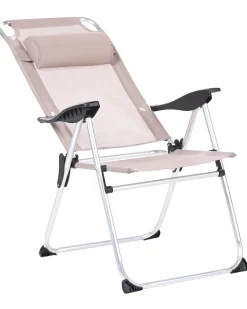 Sale Beliani Set di 2 sedie da giardino ASINE Pieghevole Metallo Beige Beige Nero