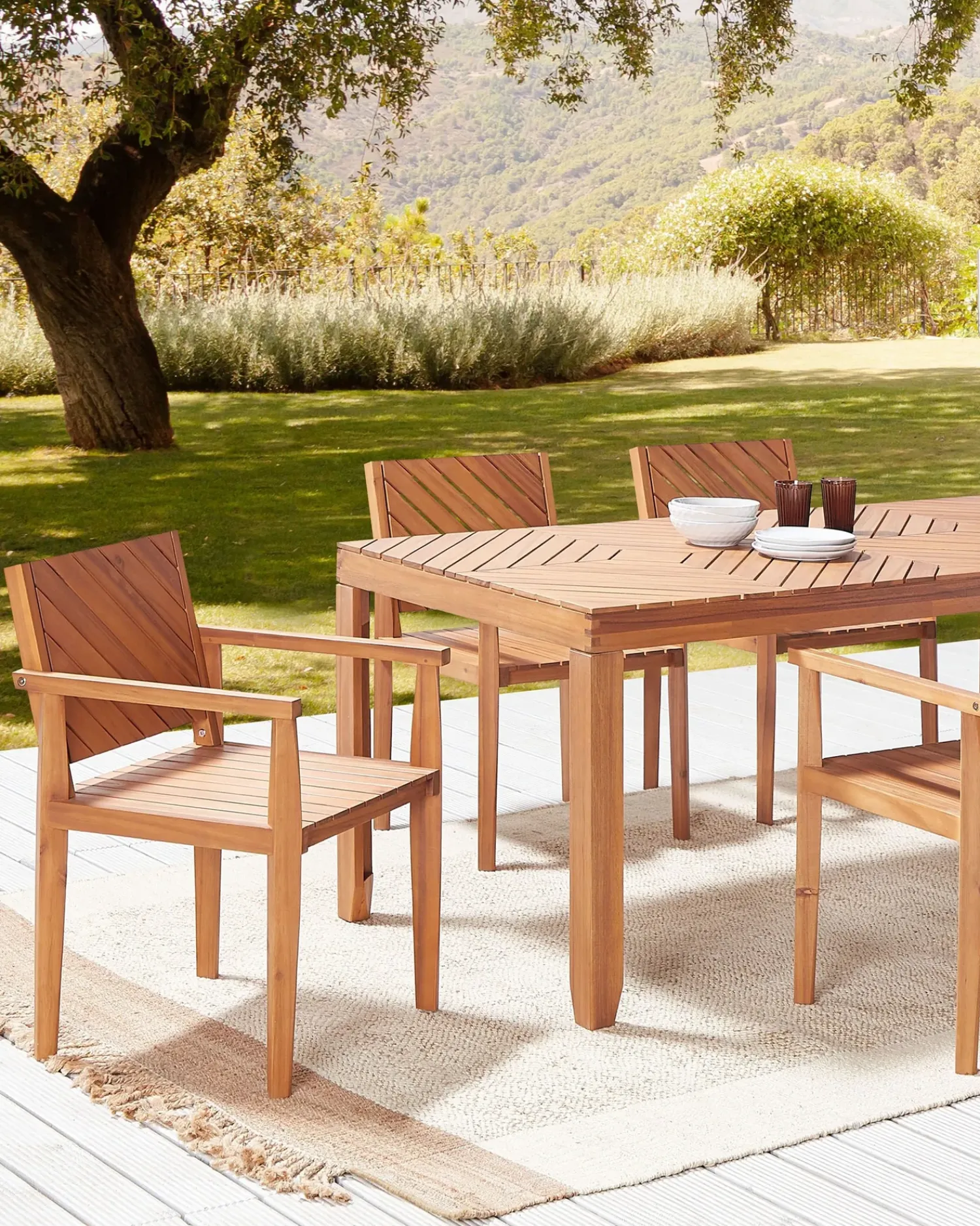 Online Beliani BARATTI Legno d'acacia Marrone
