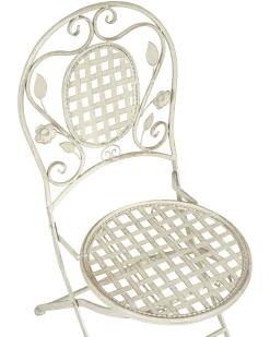 Discount Beliani BIVIO Pieghevole Metallo sporco Bianco