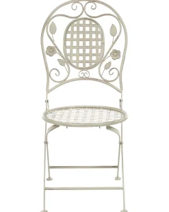 Discount Beliani BIVIO Pieghevole Metallo sporco Bianco