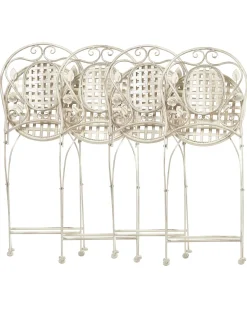 Discount Beliani BIVIO Pieghevole Metallo sporco Bianco
