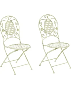 Outlet Beliani BIVIO Pieghevole Metallo chiaro Verde