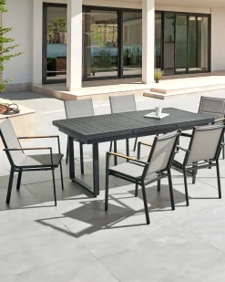 Sale Beliani BUSSETO Metallo Nero Grigio Marrone Nero