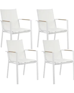 Hot Beliani BUSSETO Metallo Bianco Bianco Marrone