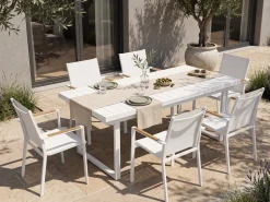 Hot Beliani BUSSETO Metallo Bianco Bianco Marrone