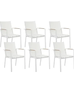 Beliani BUSSETO Metallo Bianco Bianco Marrone