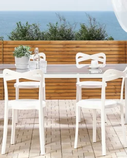 Best Beliani Set di 4 sedie da giardino CAMOGLI Bianco