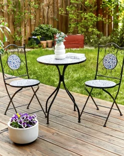 Best Beliani CAMPRENA Metallo Nero Bianco Blu Nero