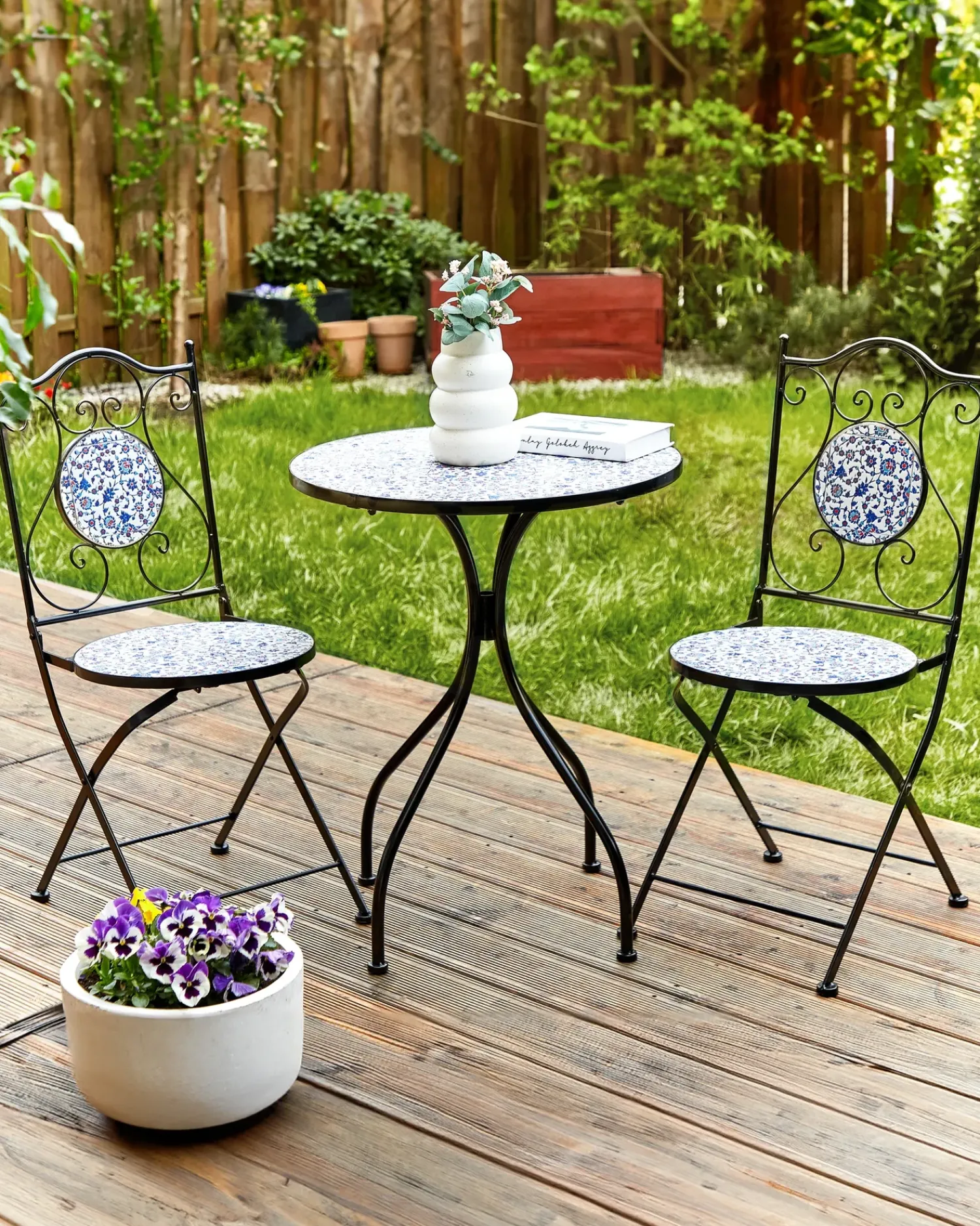 Best Beliani CAMPRENA Metallo Nero Bianco Blu Nero